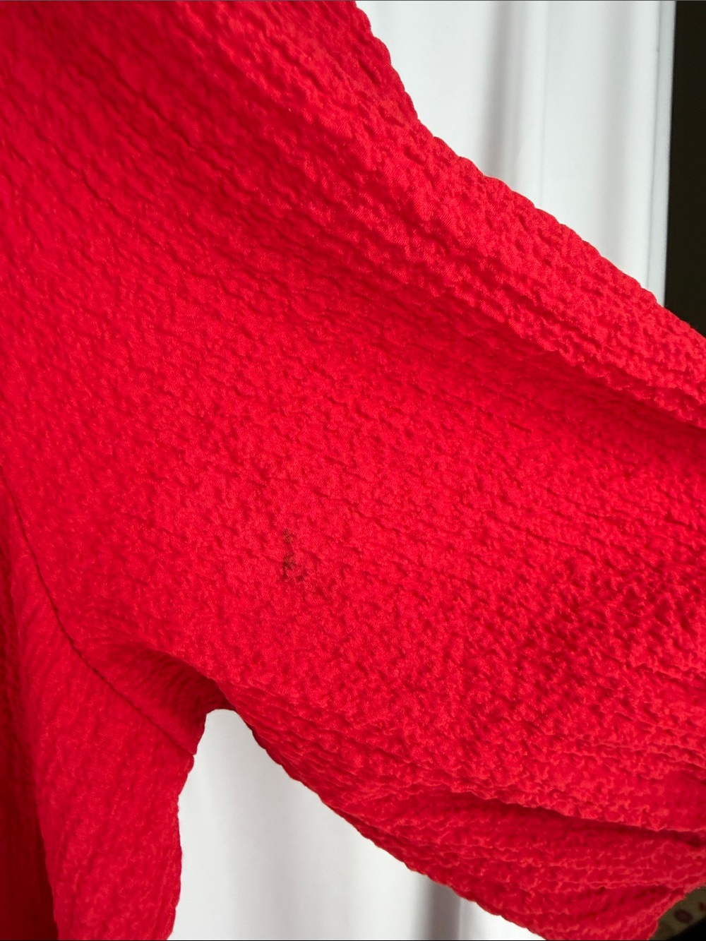 Anthropologie Red Midi Button-Front Dress - Picture 6 of 9